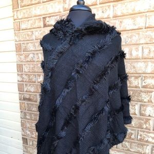 New Black Poncho